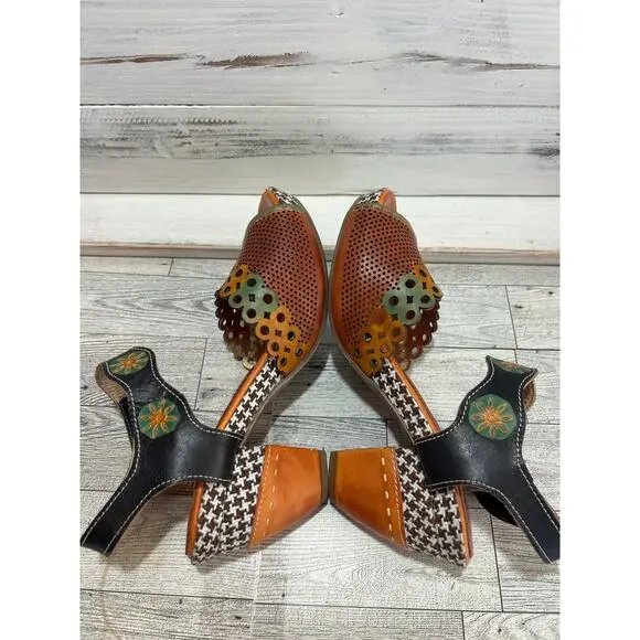 L'Artiste Spring Step Jive Multi Color Sz. 6.5 (Euro 37) Shoes Sandals - Picture 3 of 10